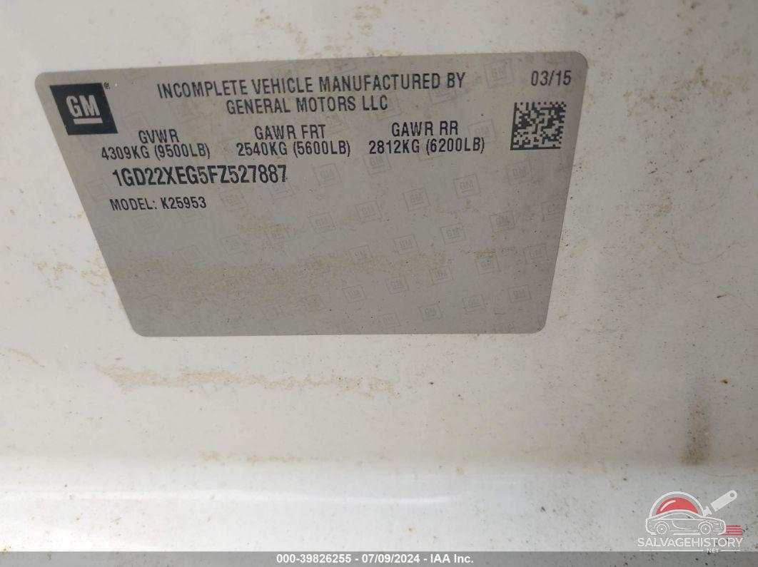 1GD22XEG5FZ527887 2015 GMC SIERRA 2500HD photo no. 9