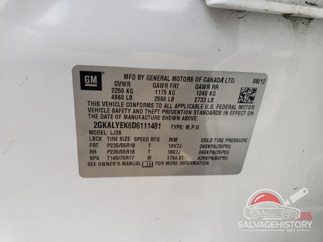 2GKALYEK6D6111481 2013 GMC TERRAIN photo no. 13