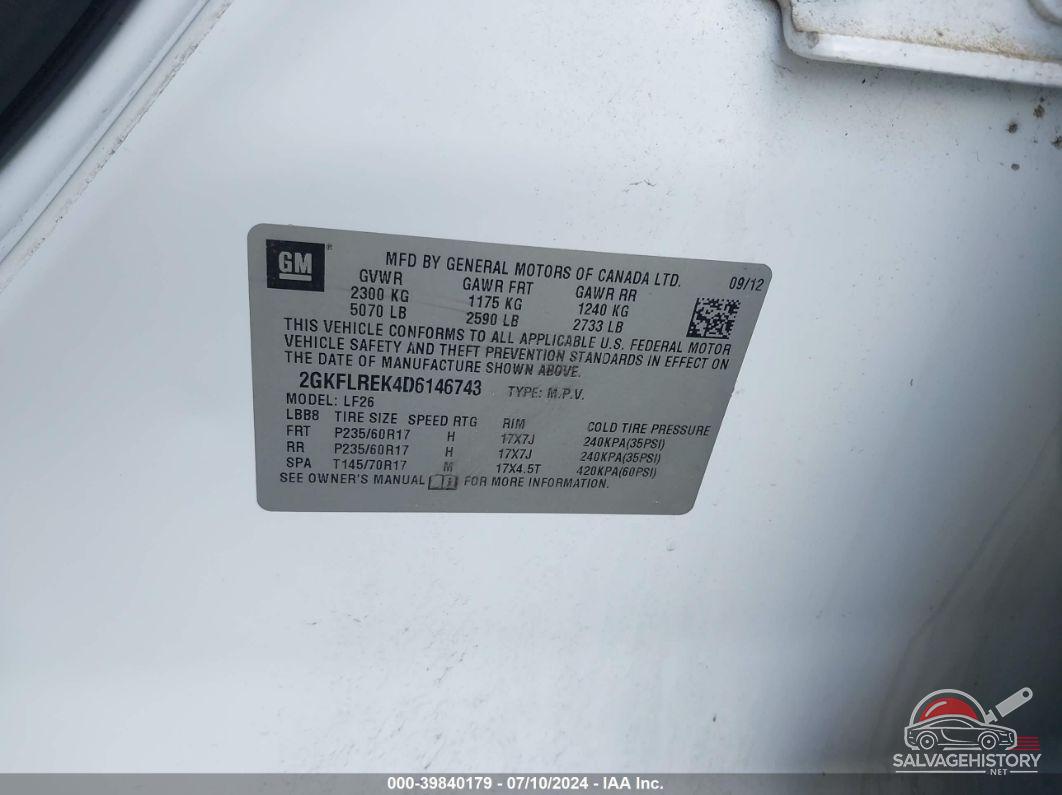 2GKFLREK4D6146743 2013 GMC TERRAIN photo no. 8