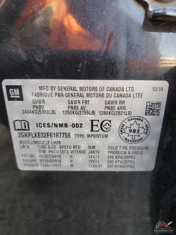 2GKFLXE32F6187758 2015 GMC TERRAIN photo no. 13