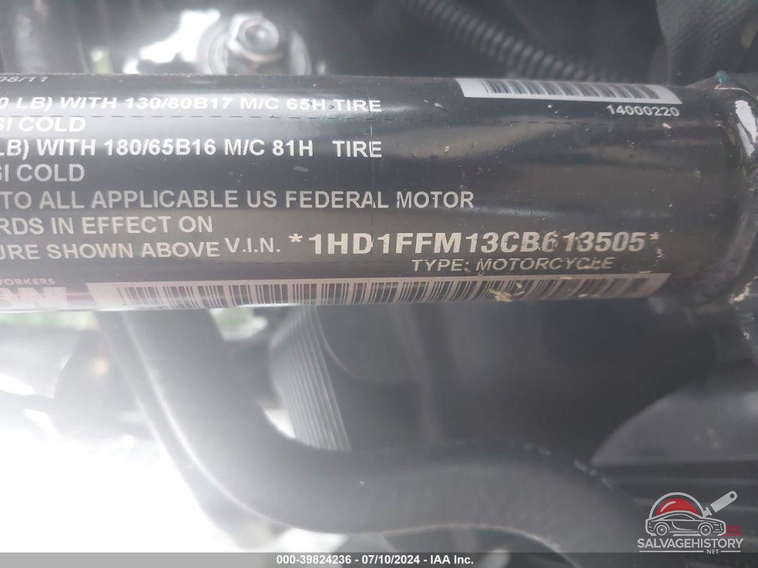 1HD1FFM13CB613505 2012 HARLEY-DAVIDSON FLHTC photo no. 10