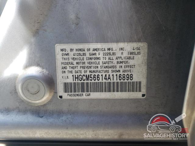 1HGCM56614A116898 2004 HONDA ACCORD photo no. 13
