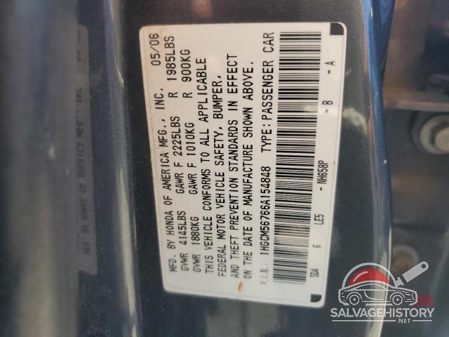 1HGCM56766A154848 2006 HONDA ACCORD photo no. 12