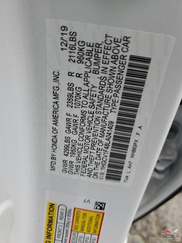 1HGCV1F48LA041409 2020 HONDA ACCORD photo no. 12