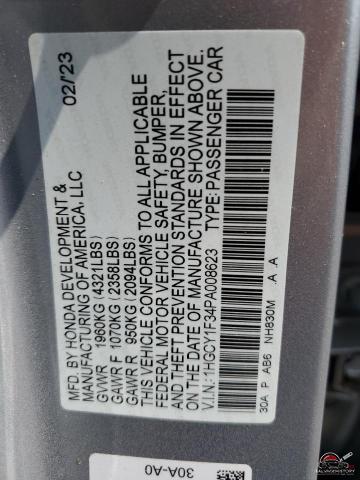 1HGCY1F34PA008623 2023 HONDA ACCORD photo no. 13