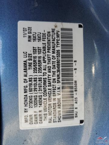 5FNRL38498B015326 2008 HONDA All Models photo no. 14