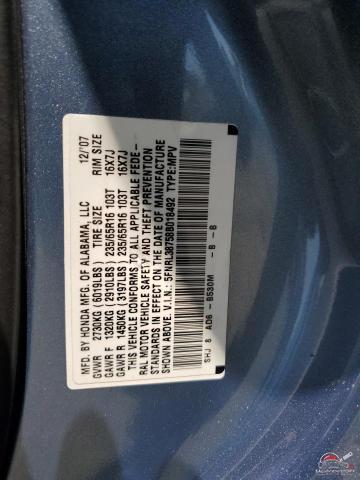 5FNRL38758B018492 2008 HONDA All Models photo no. 12