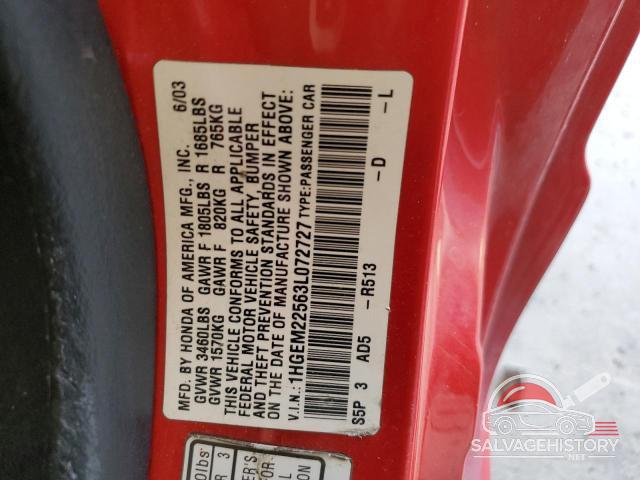 1HGEM22563L072727 2003 HONDA CIVIC photo no. 12