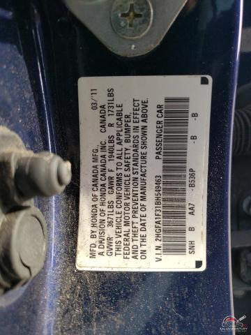 2HGFA1F31BH549463 2011 HONDA CIVIC photo no. 13