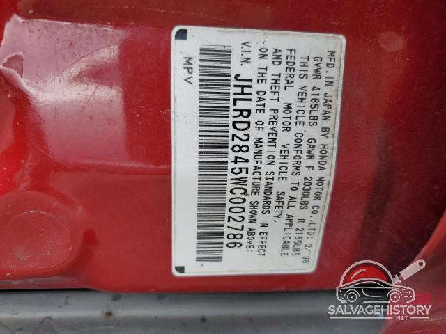 JHLRD2845WC002786 1998 HONDA CRV photo no. 13