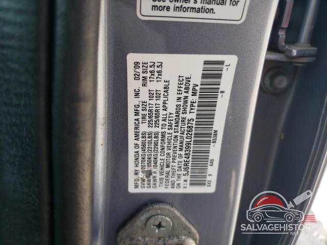 5J6RE48399L026875 2009 HONDA CRV photo no. 13
