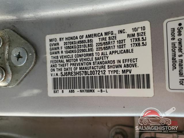 5J6RE3H57BL007212 2011 HONDA CRV photo no. 13
