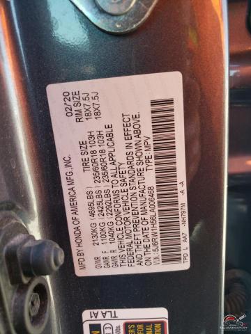 5J6RW1H56LA006468 2020 HONDA CRV photo no. 13