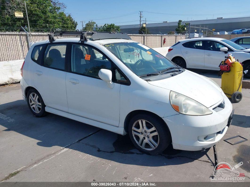 JHMGD38647S039278 2007 HONDA FIT photo no. 11