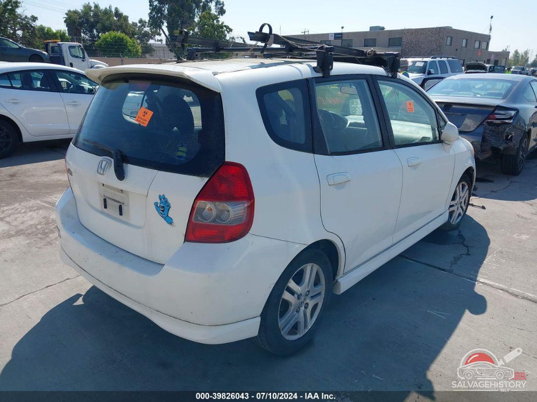 JHMGD38647S039278 2007 HONDA FIT photo no. 4