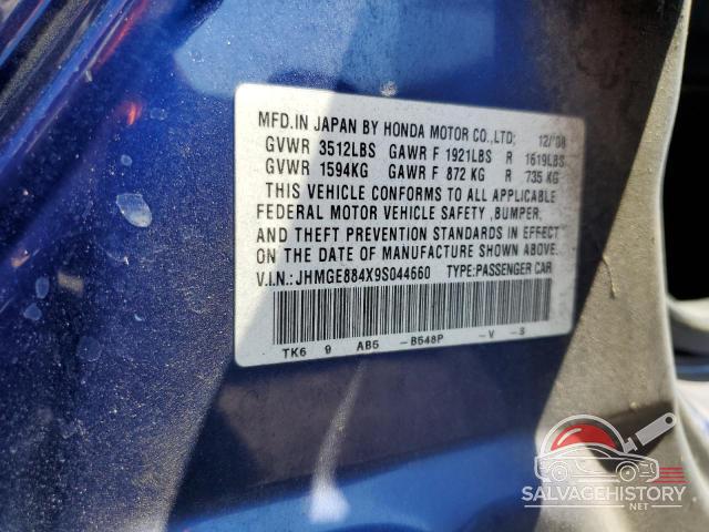 JHMGE884X9S044660 2009 HONDA FIT photo no. 13