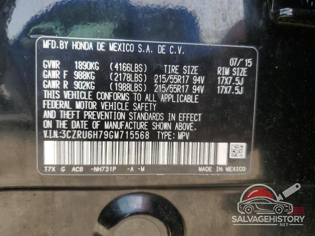 3CZRU6H79GM715568 2016 HONDA HR-V photo no. 12