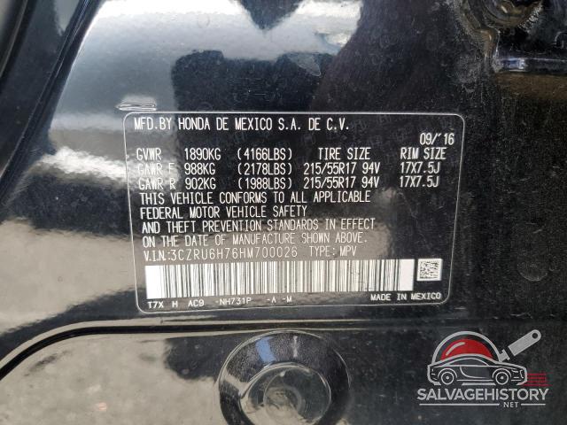 3CZRU6H76HM700026 2017 HONDA HR-V photo no. 13