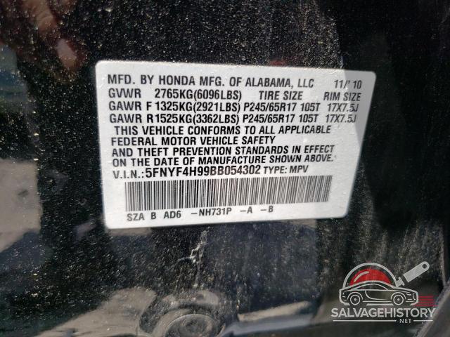 5FNYF4H99BB054302 2011 HONDA PILOT photo no. 13