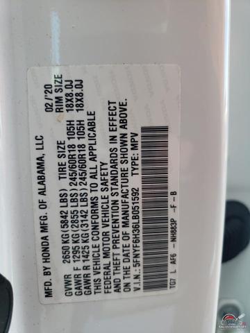5FNYF6H36LB051592 2020 HONDA PILOT photo no. 13