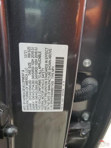 5FNYF5H60NB011435 2022 HONDA PILOT photo no. 14