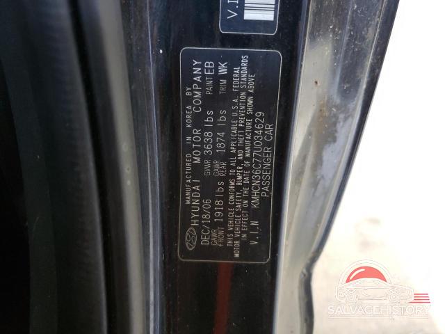 KMHCN36C77U034629 2007 HYUNDAI ACCENT photo no. 12