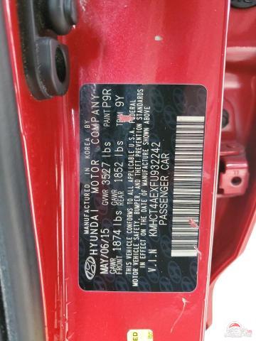 KMHCT4AEXFU932242 2015 HYUNDAI ACCENT photo no. 12