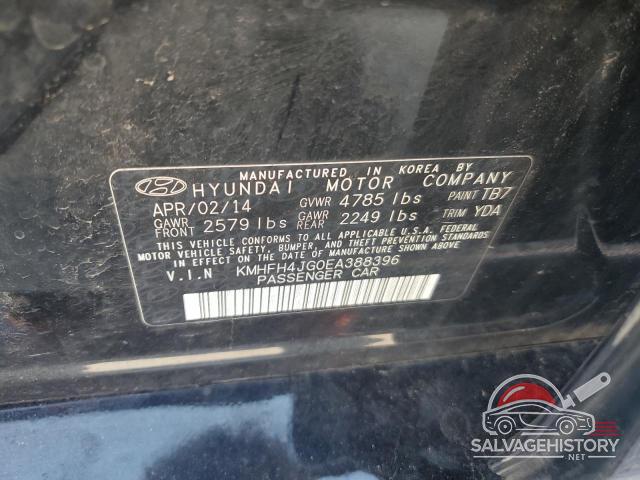 KMHFH4JG0EA388396 2014 HYUNDAI AZERA photo no. 12