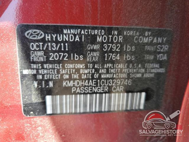 KMHDH4AE1CU329746 2012 HYUNDAI ELANTRA photo no. 12
