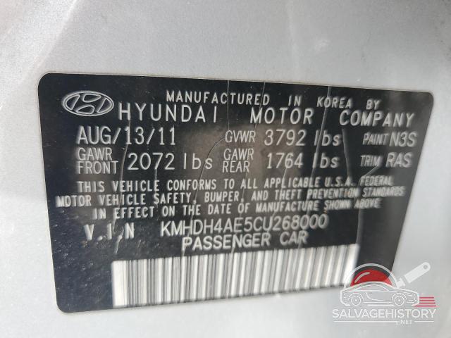 KMHDH4AE5CU268000 2012 HYUNDAI ELANTRA photo no. 12