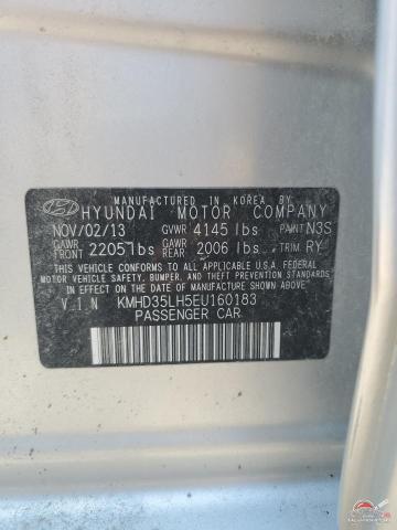 KMHD35LH5EU160183 2014 HYUNDAI ELANTRA photo no. 12