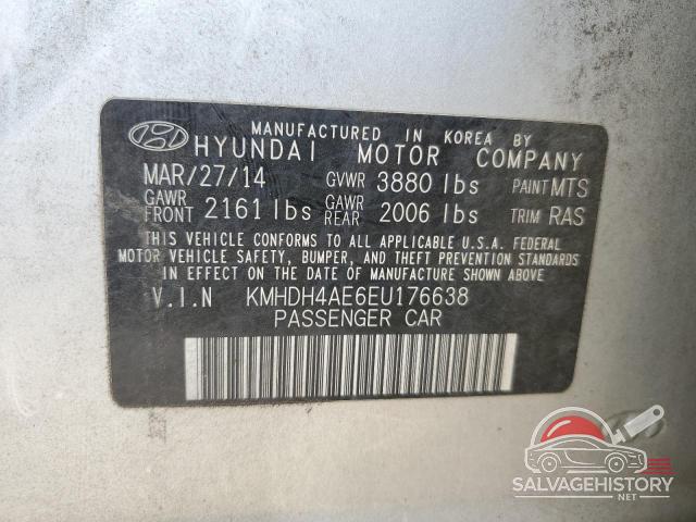 KMHDH4AE6EU176638 2014 HYUNDAI ELANTRA photo no. 12