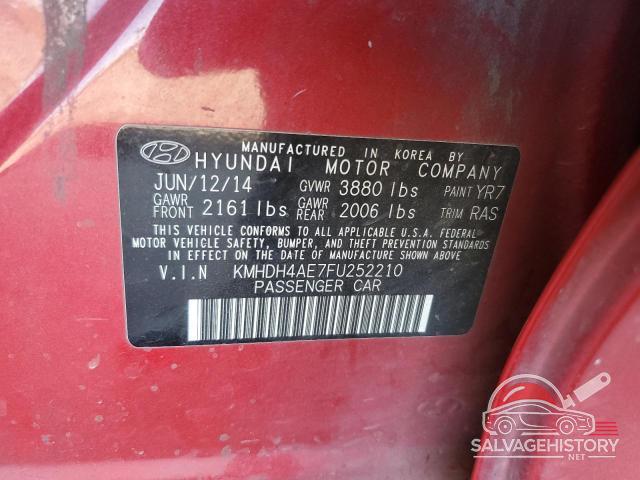 KMHDH4AE7FU252210 2015 HYUNDAI ELANTRA photo no. 12
