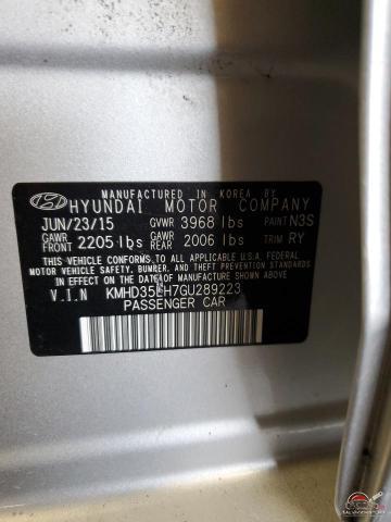 KMHD35LH7GU289223 2016 HYUNDAI ELANTRA photo no. 12