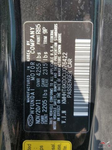 KMHHT6KD0CU076422 2012 HYUNDAI GENESIS photo no. 12
