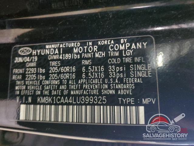 KM8K1CAA4LU399325 2020 HYUNDAI KONA photo no. 12