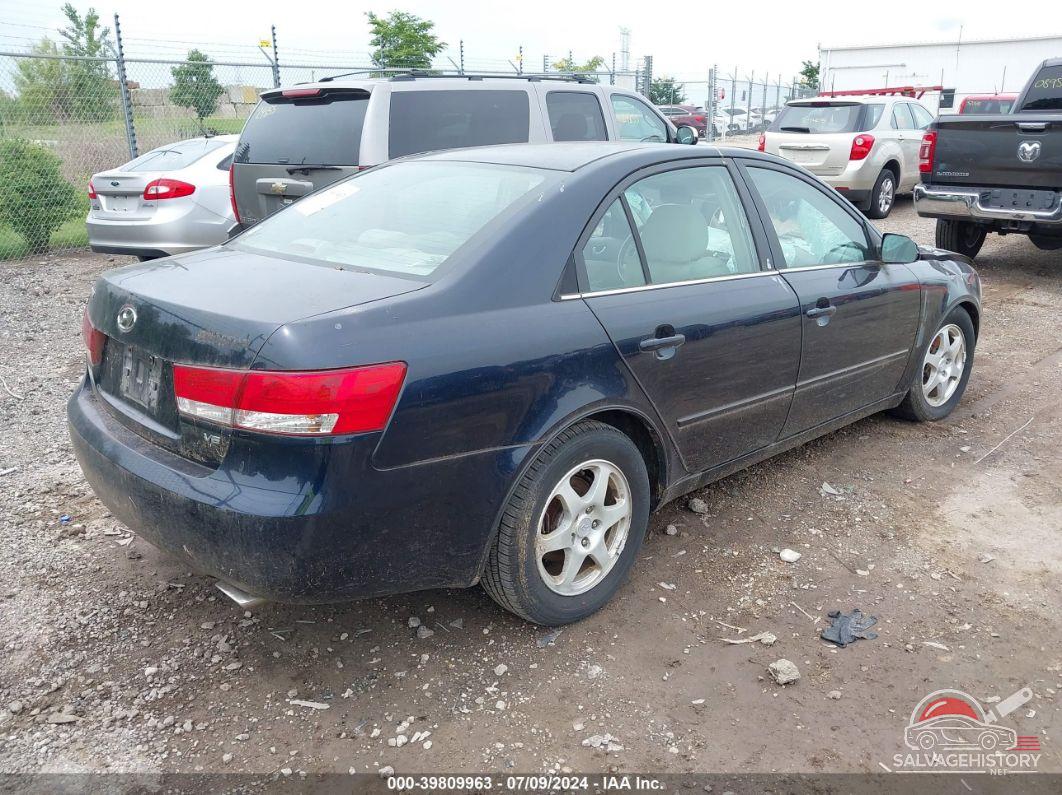 5NPEU46F76H058373 2006 HYUNDAI SONATA photo no. 4