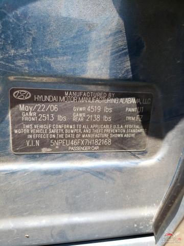 5NPEU46FX7H182168 2007 HYUNDAI SONATA photo no. 12