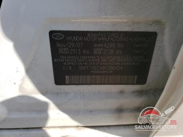 5NPET46C48H396454 2008 HYUNDAI SONATA photo no. 13