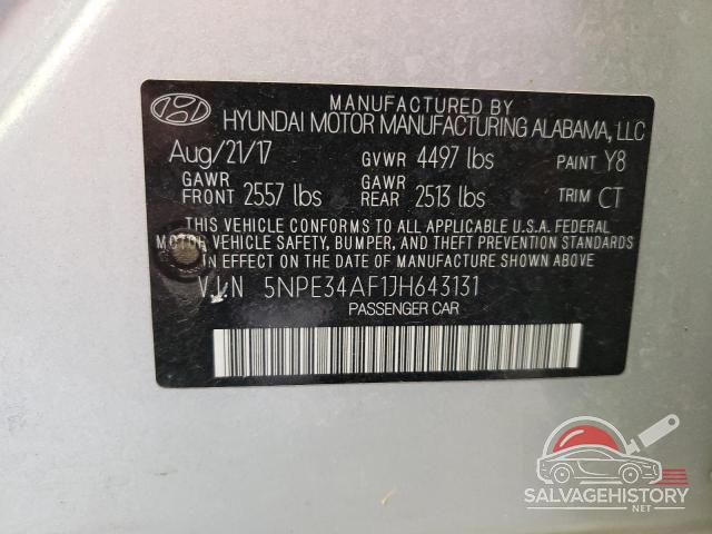 5NPE34AF1JH643131 2018 HYUNDAI SONATA photo no. 12