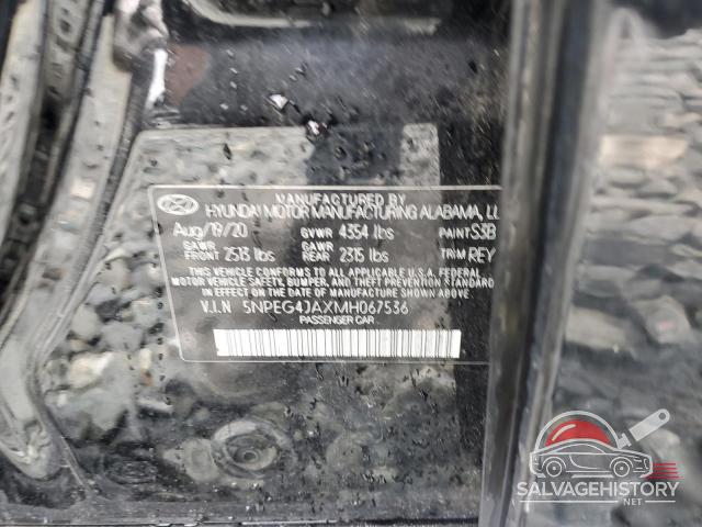 5NPEG4JAXMH067536 2021 HYUNDAI SONATA photo no. 12