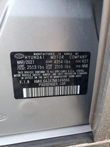 KMHL64JA7MA149866 2021 HYUNDAI SONATA photo no. 12