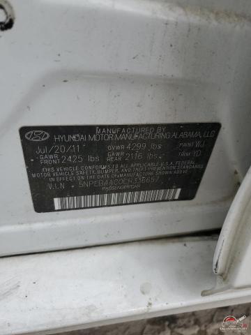 5NPEB4AC0CH336657 2012 HYUNDAI SONATA GLS photo no. 13