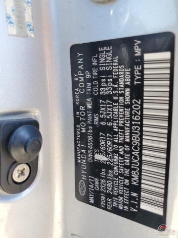 KM8JUCAC9BU316202 2011 HYUNDAI TUCSON photo no. 12