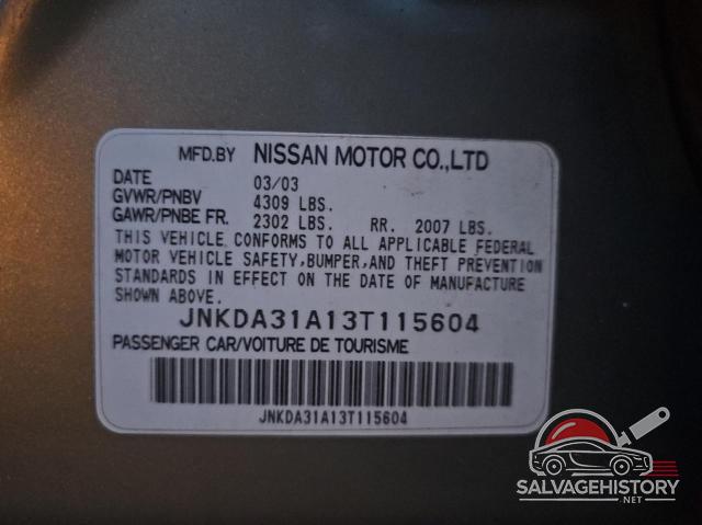 JNKDA31A13T115604 2003 INFINITI I35 photo no. 10