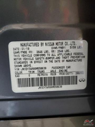 JN1EV7AR6KM558639 2019 INFINITI Q50 photo no. 12