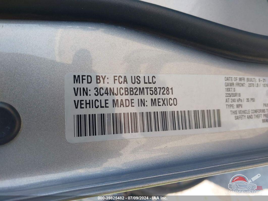 3C4NJCBB2MT587281 2021 JEEP COMPASS photo no. 9