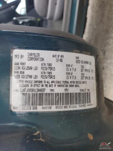 1J4FJ68S8VL504697 1997 JEEP GRAND CHER photo no. 13