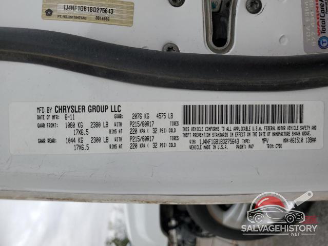 1J4NF1GB1BD275643 2011 JEEP PATRIOT SP photo no. 14