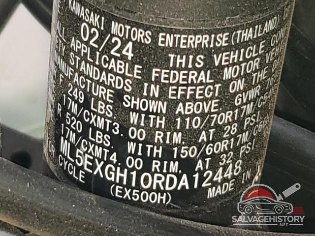 ML5EXGH10RDA12448 2024 KAWASAKI EX500 H photo no. 9